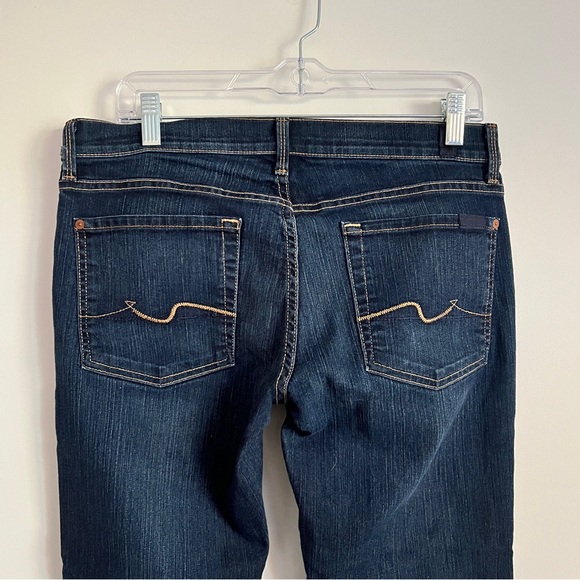 7 For All Mankind Straight Leg Dark Wash Denim Women’s Size 31 - Picture 5 of 9